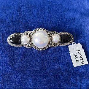 Vintage Judith Jack sterling silver brooch